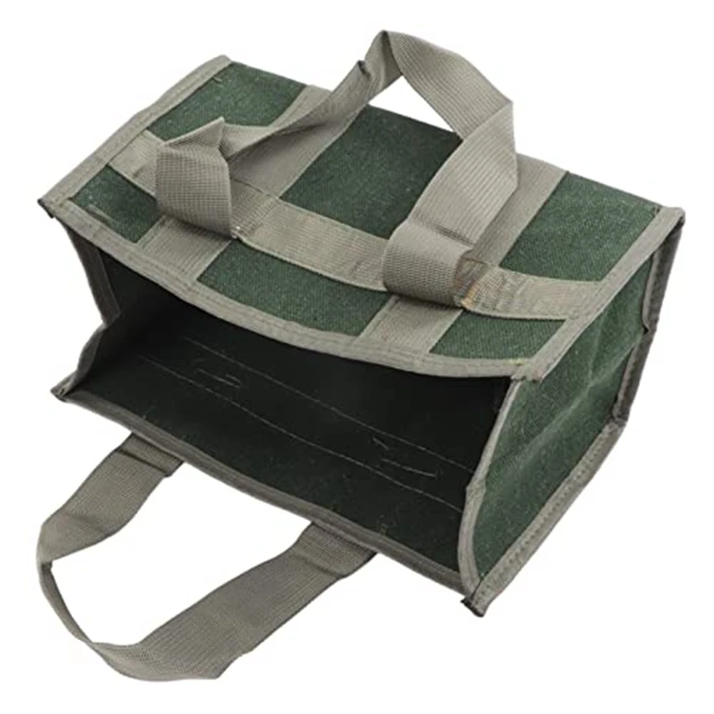 Wide Mouth Tool Bag, Portable Tool Organizer Canvas Large-Capacity Wear Resistant For Handyman For Maintenance Reusable
