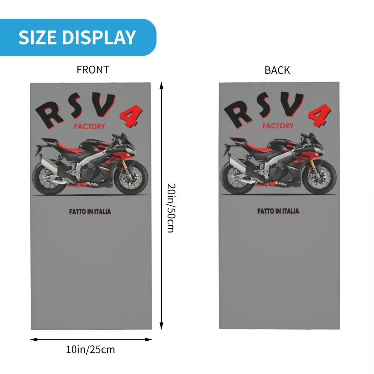 The RSV4 1100 Motocross Bandana Neck Gaiter Printed Aprilias Wrap Scarf Running Unisex Adult Windproof