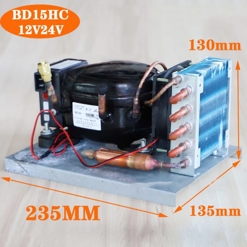 compressor unidade de condensacao micro geladeira unidade de refrigeracao a ar 12v 24v bd15hc dc 01