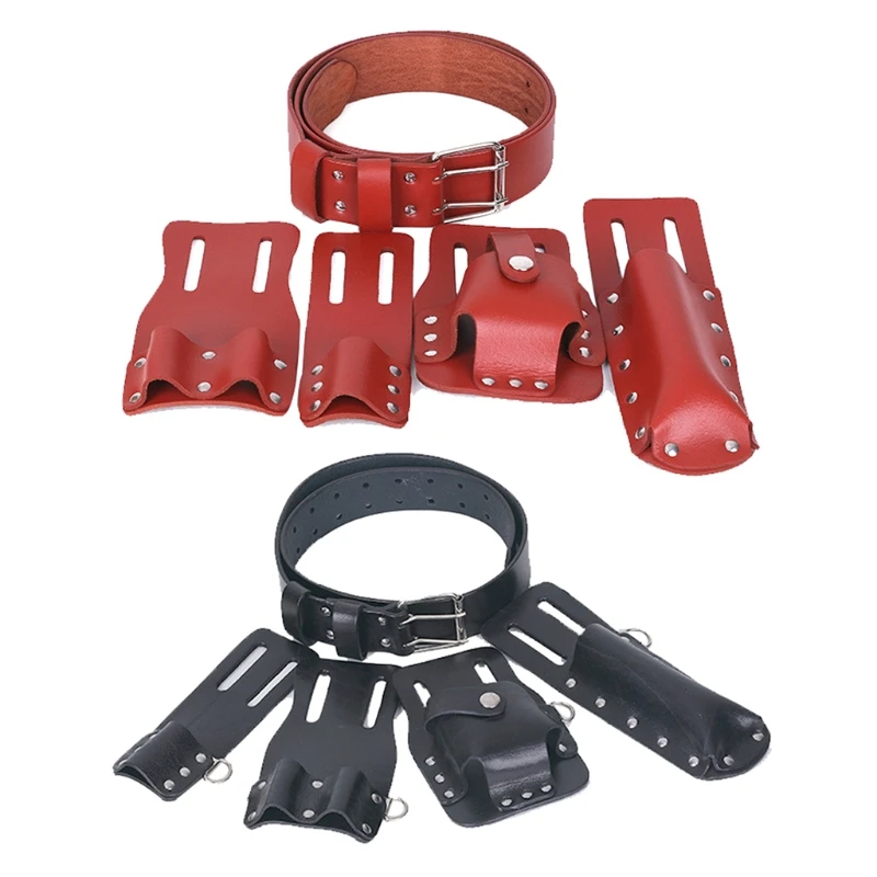 5 in 1 Scaffolding Leather Belt for Water Electricians Decorators Waterproof