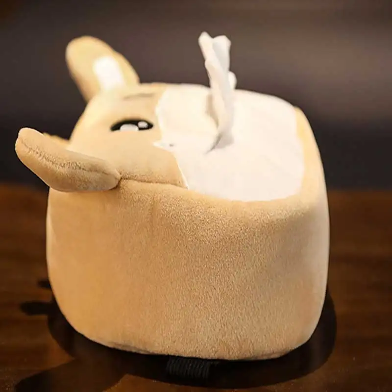 Cartoon Car Tissue Box Creative Cute Pig Dog Animal Style Soft Plush Paper Napkin Holder Case Car Seat Tissue Box Car Interior