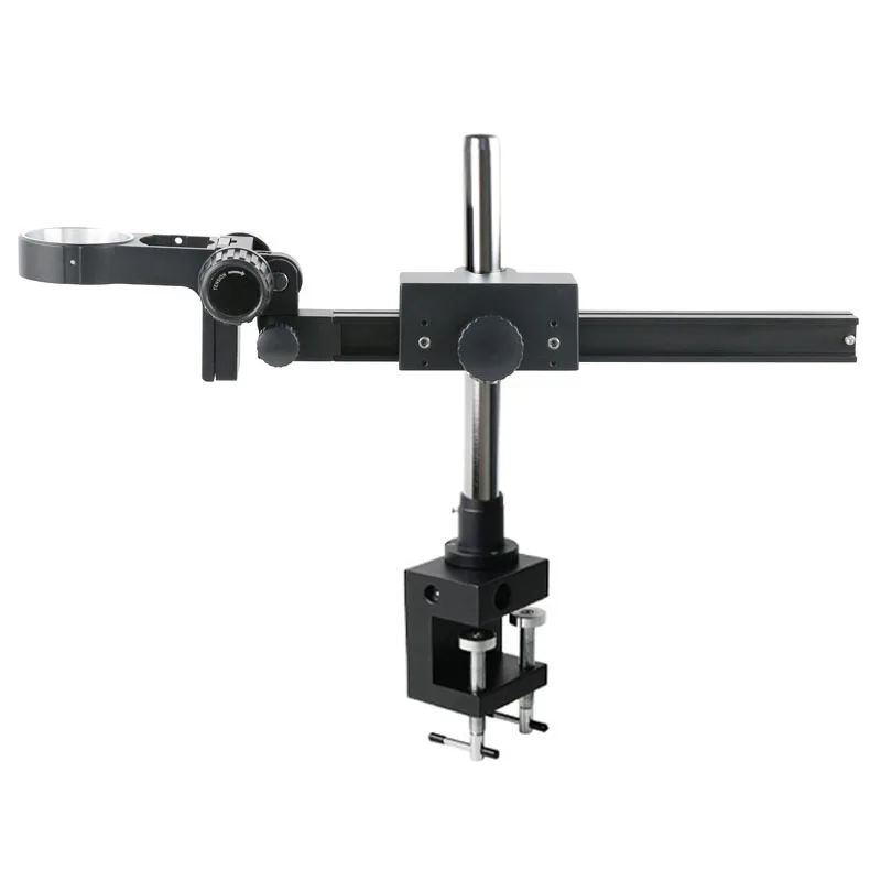 50mm/76mm Focus Holder Adjustable Rail Sliding Arm Bracket Desktop Microscope Stand For Trinocular Binocular Industrial Camera