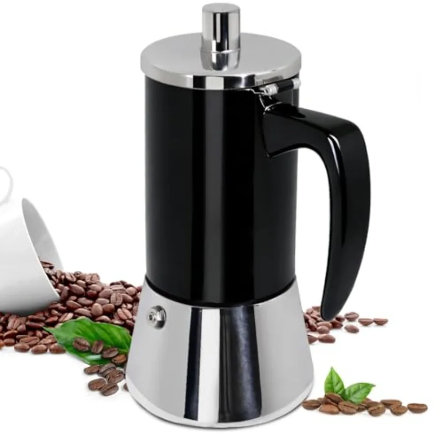 

1 Thickened Moka Pot 30 Stainless Steel 00ml Italian Espresso Coffee Maker Stovetop CoffeeMakers Mocha Pot Percolator for Induc