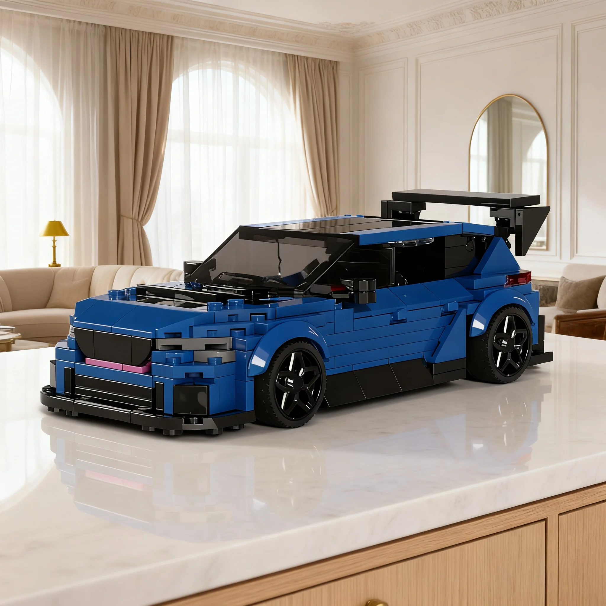 413pcs MOC City Champions Subaru Performance B STI Model Building Blocks Christmas Gifts Birthday Art Assemble DIY Education