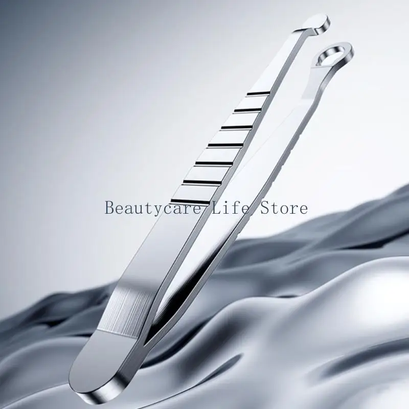 652C Stainless Steel Nose Hair Trimmers Handheld Rounded Blade Manual Hair Removal