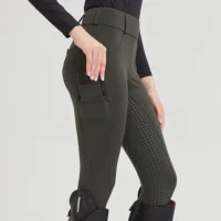 Professional horse riding pants silicone anti-slip quick-dry tight-fitting cycling sports pants for equestrian exams 5