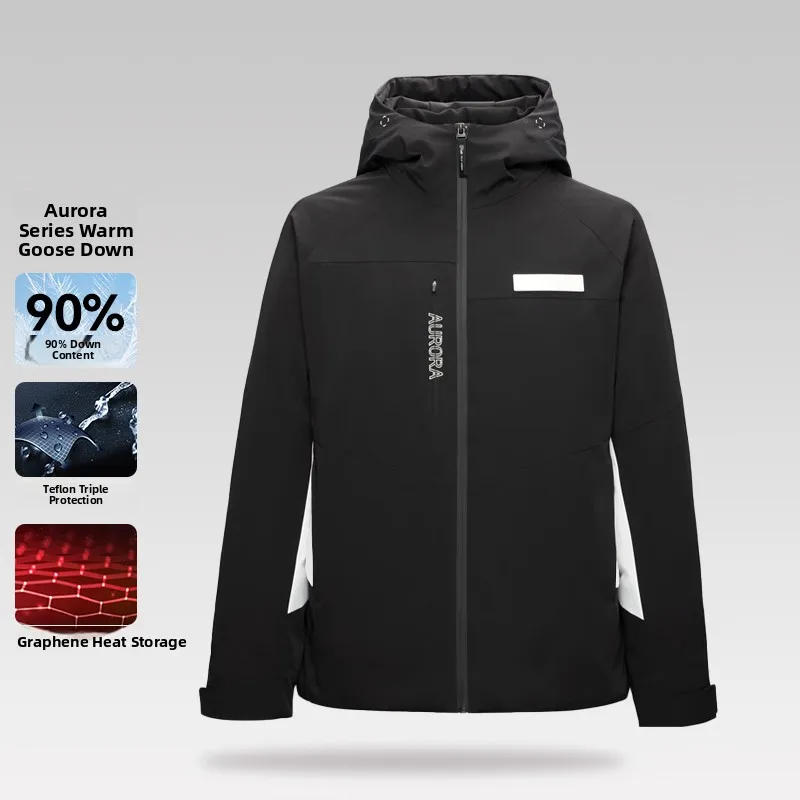 

Homesi 2025 New Hooded Tee-Flame Mountain Goose down Jaet Ultra-Warm Aurora Ci Casual Nylon Fabric Regular Fit