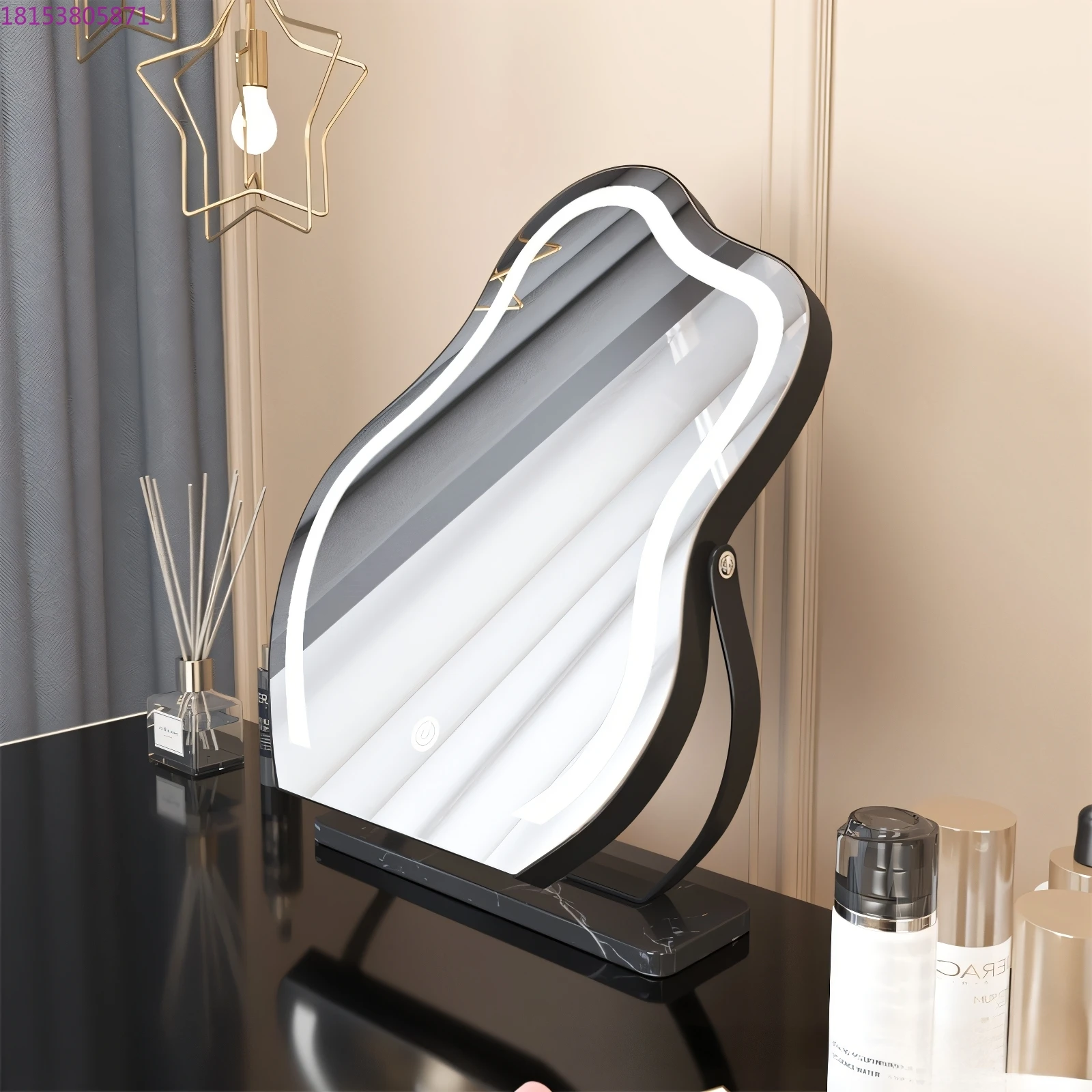 Voice Cloud Makeup Mirror Desktop Desktop Mirror Light Luxury LED Advanced Intelligence