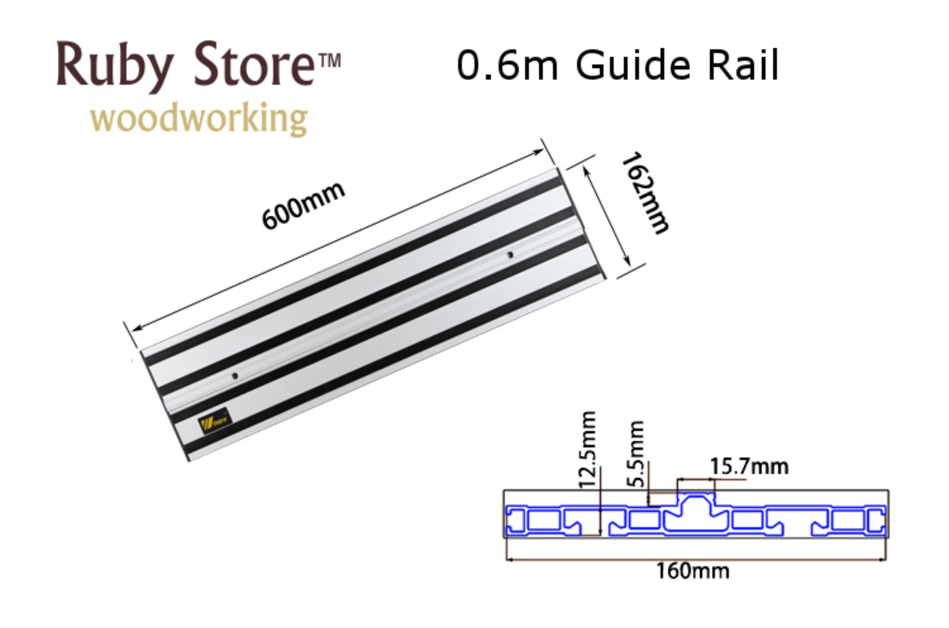 0.6m Aluminium Guide Rail Track