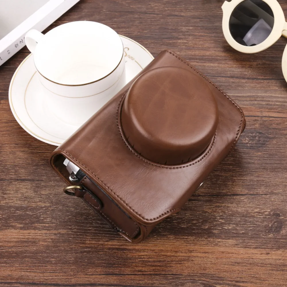 For Fuji X100V X30 For Nikon/Canon For Panasonic GF9 lx100 Digital Camera, PU Leather Protective Cover + 1 PCS Free Cleaning Pen