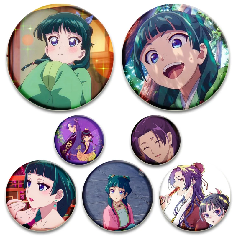 Anime The Apothecary Diaries Button Pins Manga Kusuriya No Hitorigoto Brooch Jinshi Mao Mao Cartoon Badge Bag Decor Friends Gift