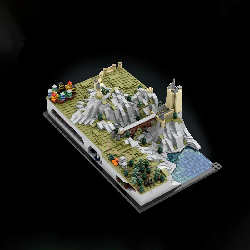 クリエイティブ建築ウィザード城とサイト拡張 MOC モジュール訓練場ビルディングブロック組立レンガ子供のおもちゃギフト