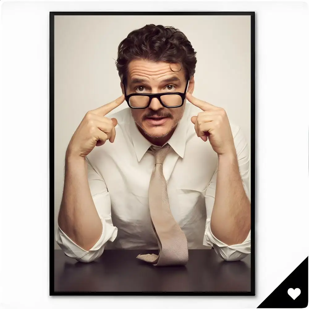 Warm Rugged Actor Pedro Pascal Poster Premium HD Decor Wall Art for Interior Room Makeover Home Accents Gift