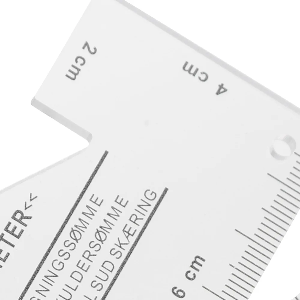 2pcs Portable Clearly Visible Scales Patchwork Ruler Draw Stitch Marks Plastic Measuring Gauge Mini Sewing Ruler For Quilting