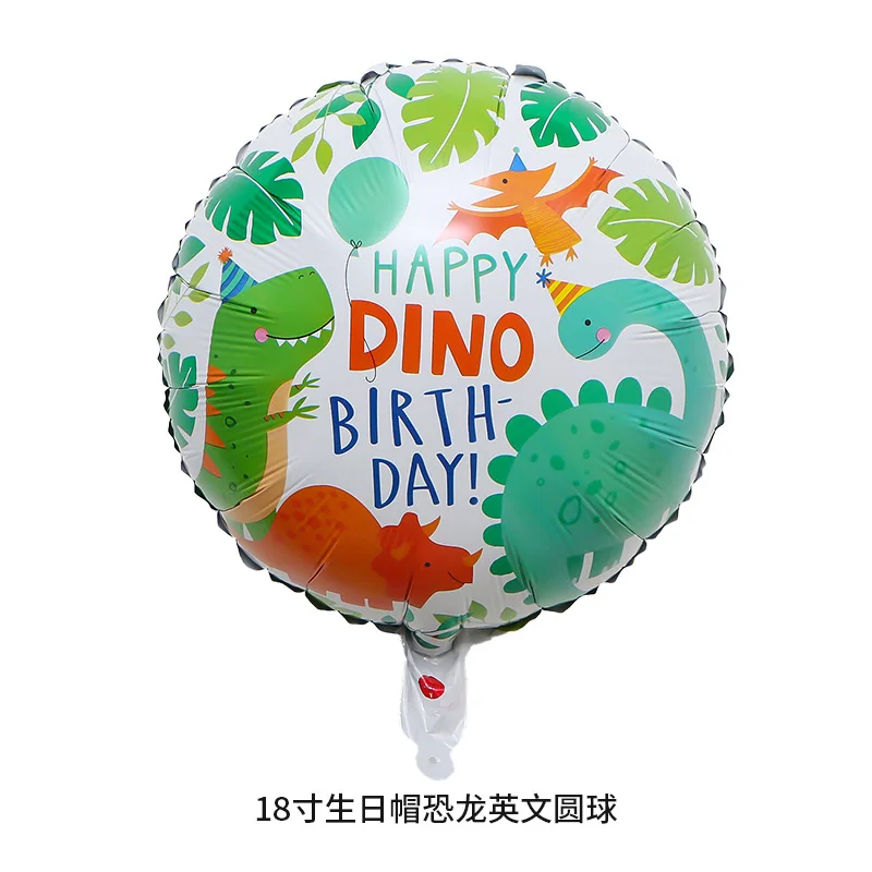 Globo de dinosaurio Tropical para niños, de feliz cumpleaños decoración de fiesta, jungla, Safari, Verde