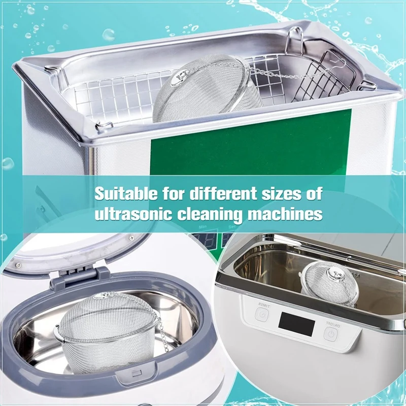 3 Pieces Ultrasonic Cleaner Baskets Ultrasonic Cleaning Solution Ultrasonic Parts Cleaner Jewelry Steam Cleaner Basket