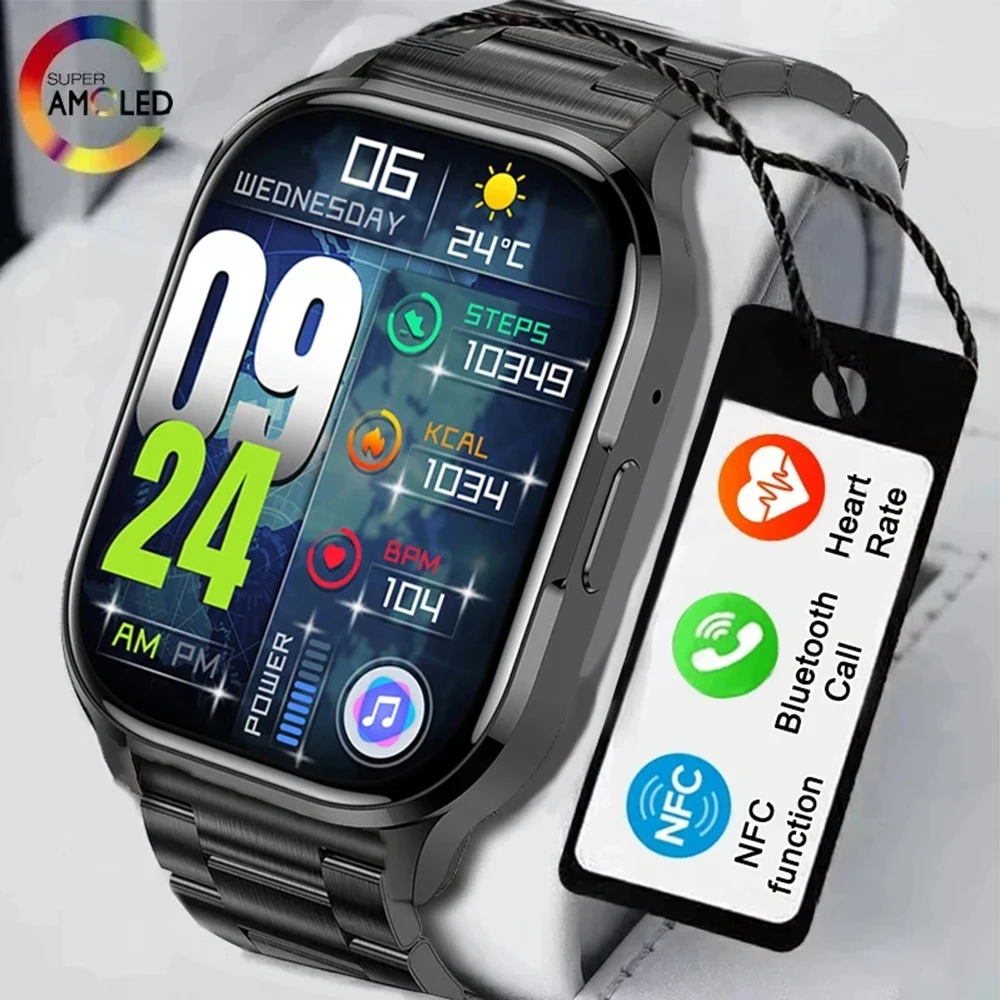 Reloj inteligente deportivo para hombre y mujer, pulsera electrónica con llamadas, Bluetooth, Compatible con Android y Apple, 2024 pulgadas, novedad de 2,01