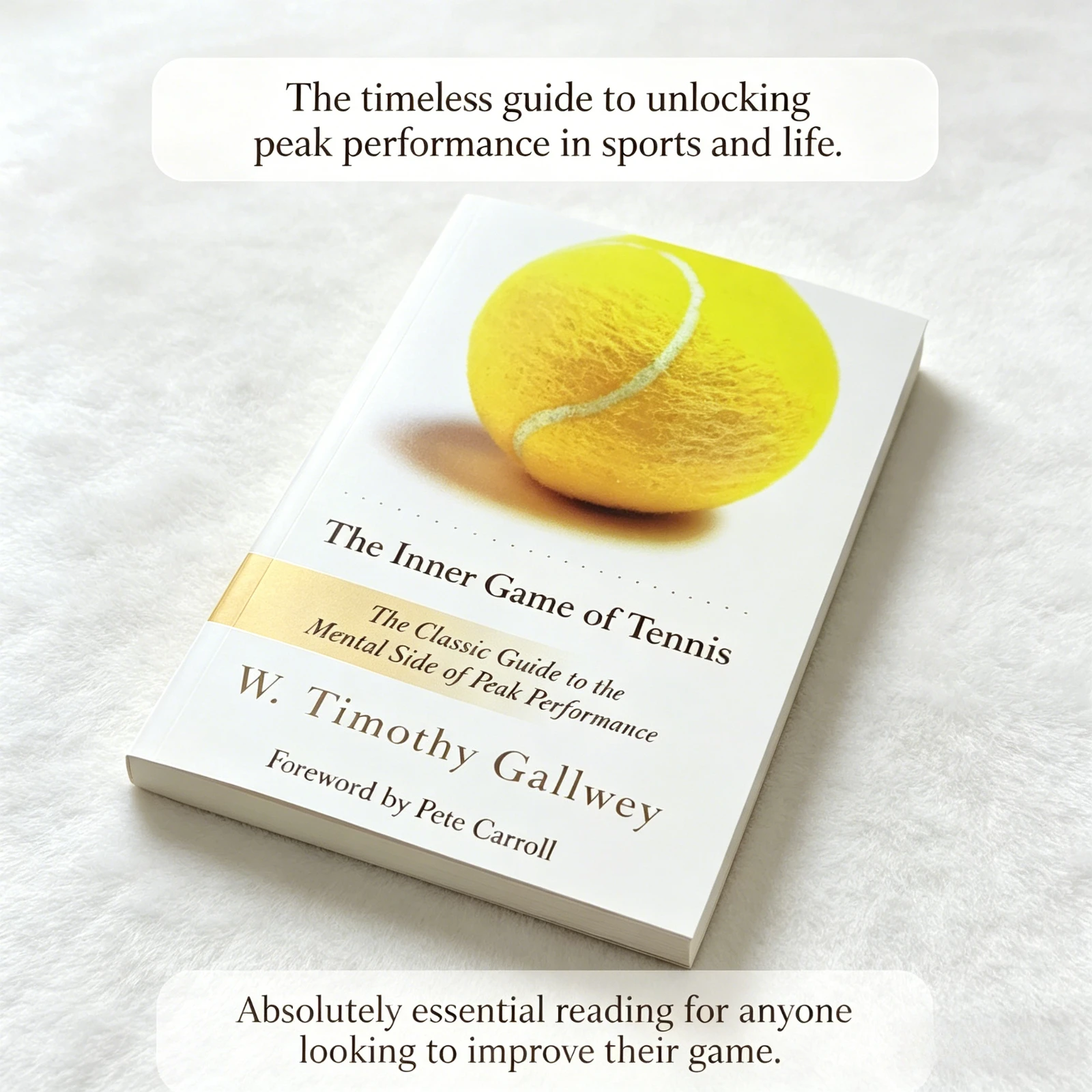 

The Inner Game of Tennis By W. Timothy Gallwey Sports Psychology Performance Improvement Book