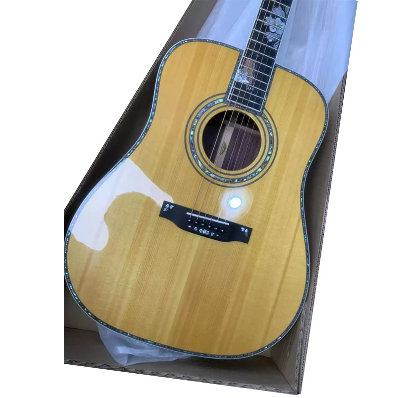 41 inch All Solid Wood Limited Edition Series Black Finger Acoustic Wood Guitar