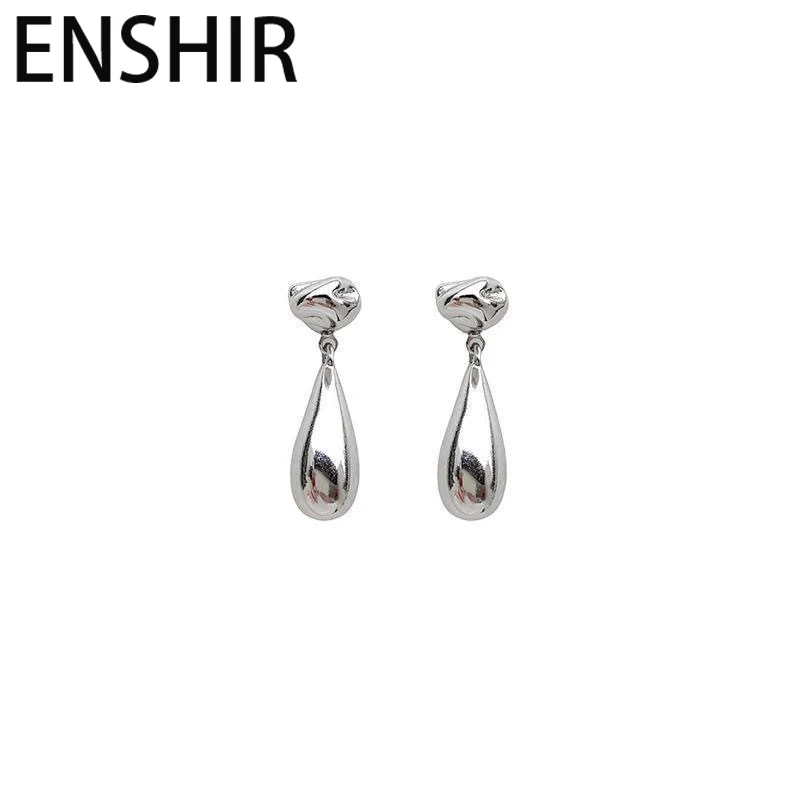 ENSHIR Water Drop Smooth Geometry Earrings for Women Niche Design Party Jewelry Gifts Wholesale