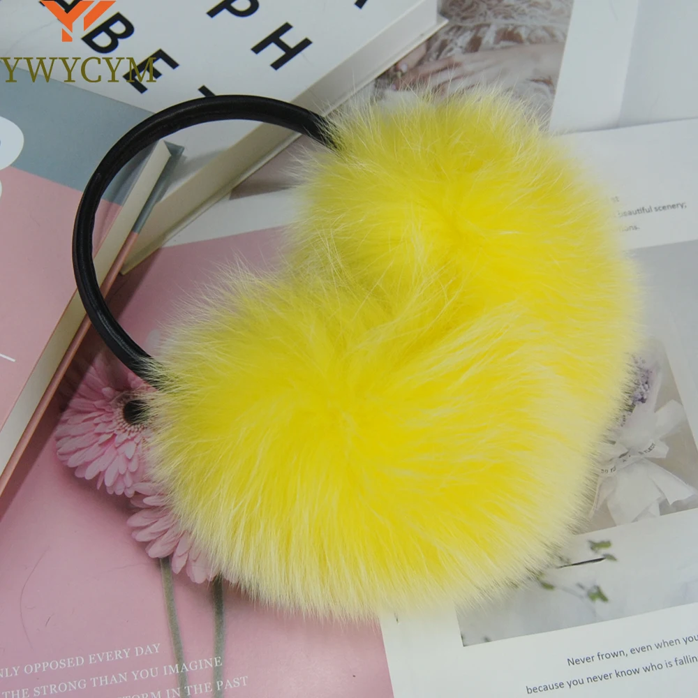 New Style Luxury Ladies Fox Fur Earmuffs Winter Women Warm Real Fox Fur Earmuffs Girl\'s Earlap Ultra Large Ladies Plush Earmuff