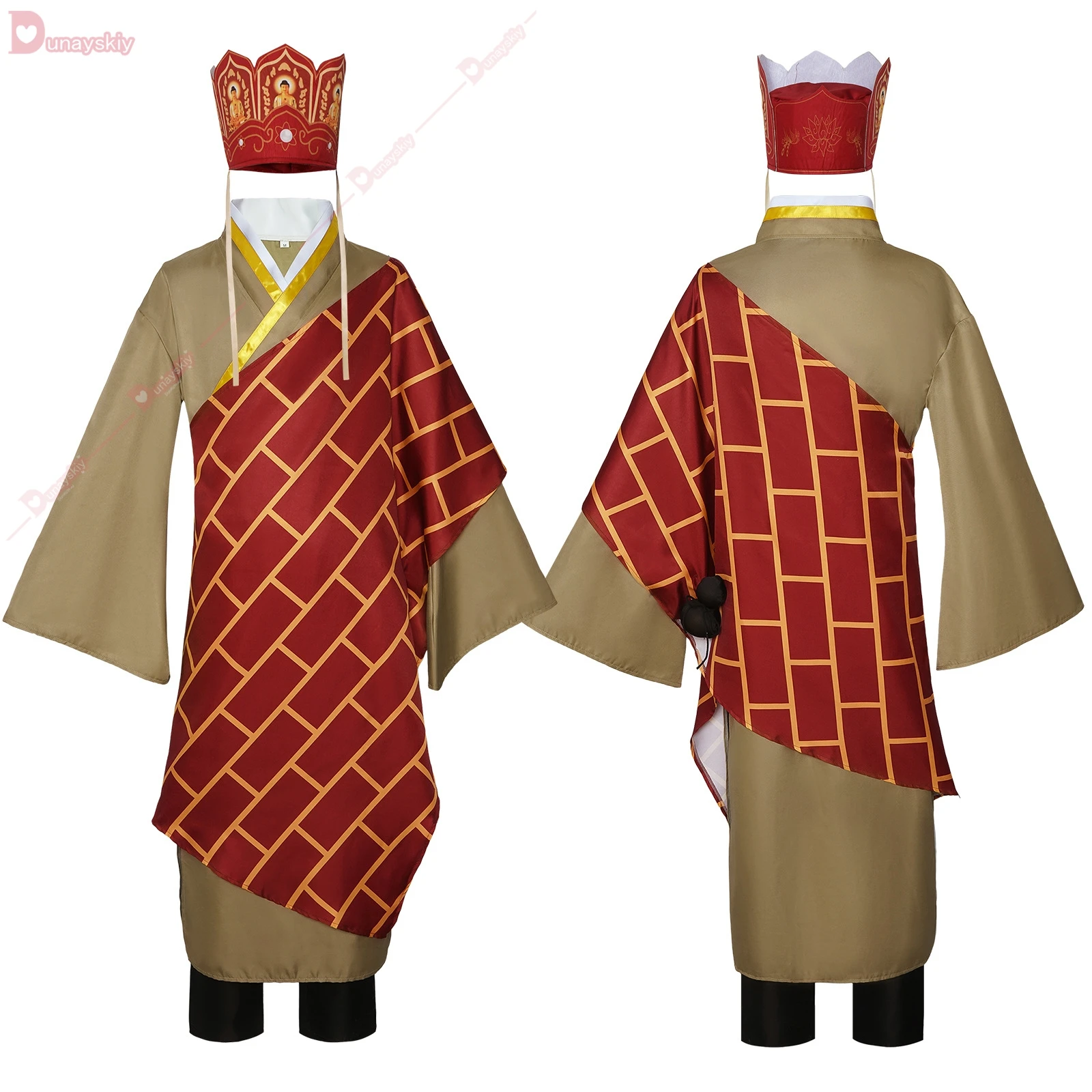 Black Myth Cosplay Costume Featuring Tang Sanzang A Tang Monk With A Hat Cosplay Game And Role-playing