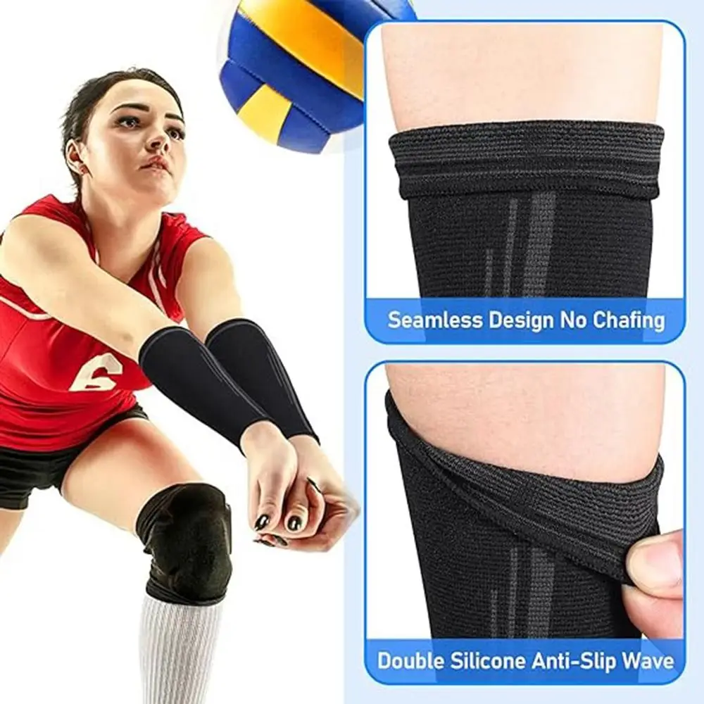 UV Protection Volleyball Arm Sleeves Elastic Breathable Forearm Compression Sleeve Wrist Support Sports Safety Arm Warmers