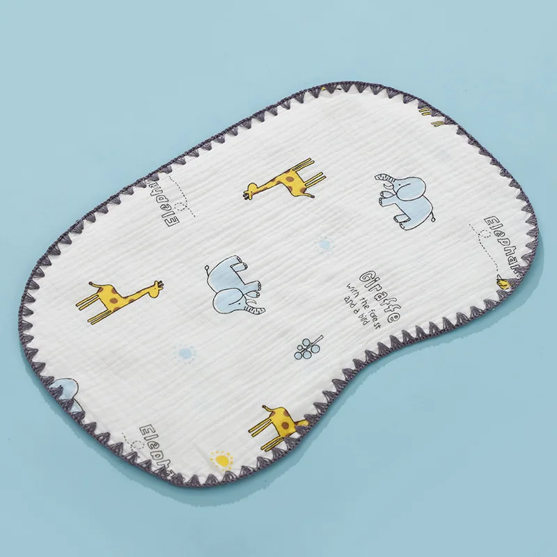 منشفة وسادة أطفال، ماصة للعرق ومسامية، شاش من القطن الخالص، وسادة حليب مضادة للبصق لحديثي الولادة، وسادة مسطحة