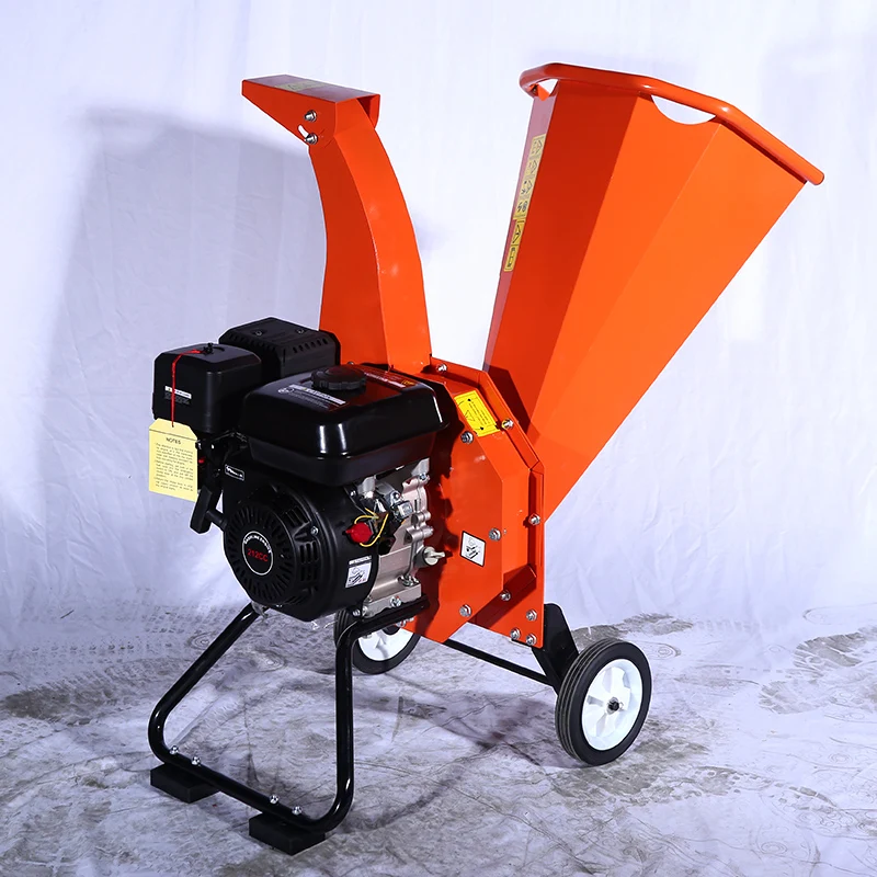Customized Easy Transport Wood Chipper Petrol Engine Fast Shredding Machine For Garden Yard And Farm Operations