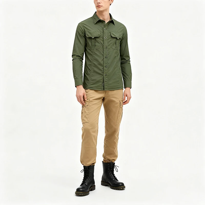 

Легкая дышащая рубашка, тактическая многофункциональная рубашка, уличная рабочая рубашка с длинными рукавами, дышащая спортивная защита от солнца