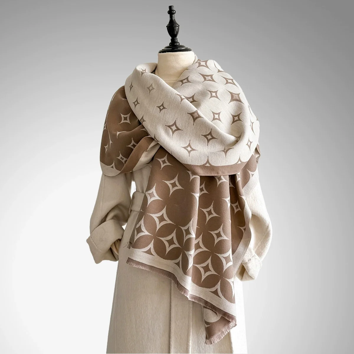 

Luxury Winter Scarf Women Cashmere Warm Pashmina Brand Foulard Female Shawls Wraps Thick Soft Bufanda Poncho Scarves Stole