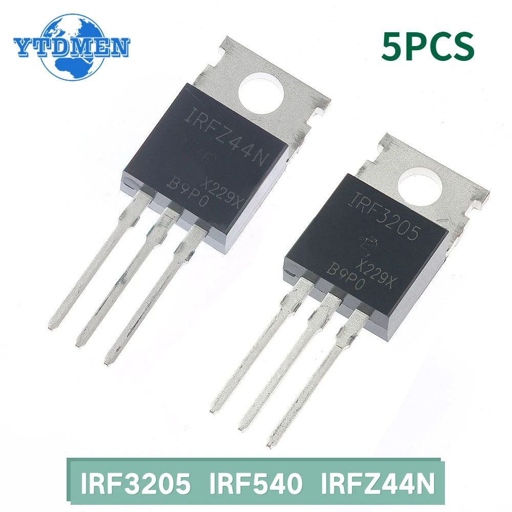 5PCS IRFZ44N Mosfet Transistor IRF3205 IRF540N Power MOSFET TO-220 Transistors Kit IRFZ44NPBF IRF540