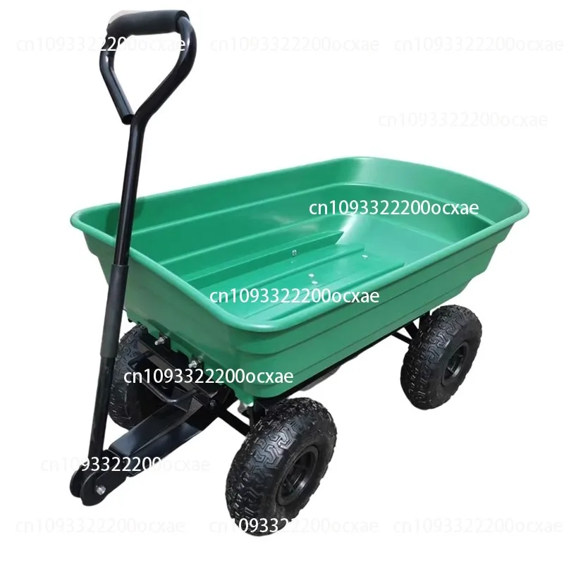 

Four-wheeled hand-pulled truck, flatbed trailer, tipping bucket truck, folding trolley, agricultural truck, household