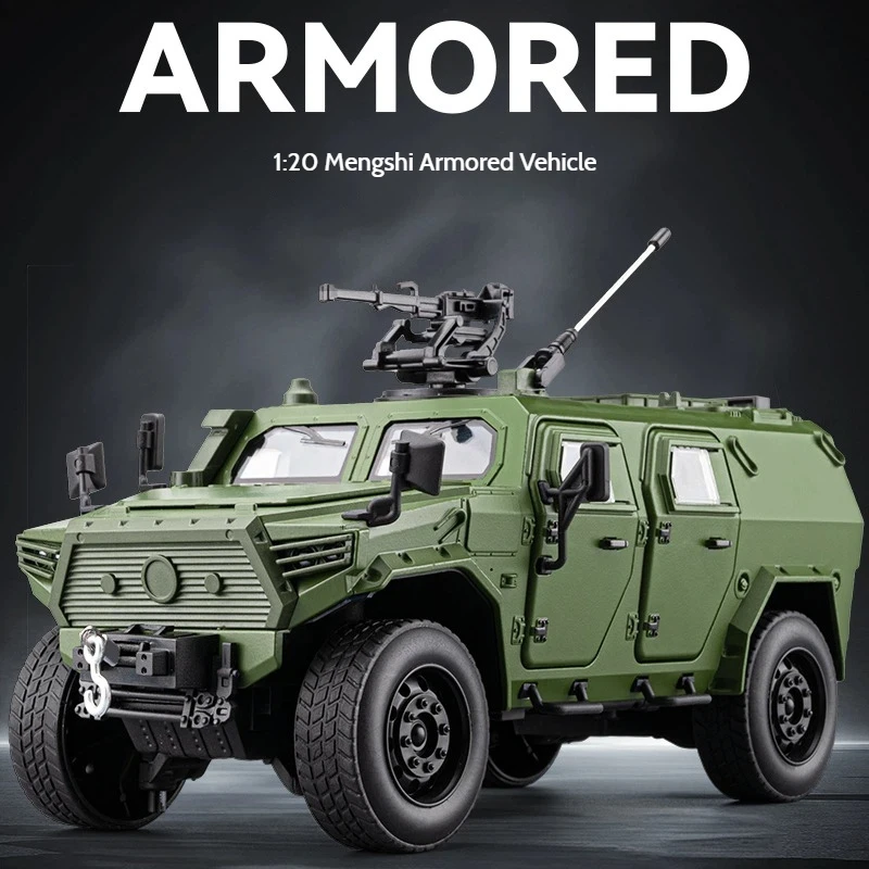 1:32 1:20 DF ウォリアー装甲軍用車両ダイキャストモデルオフロード合金車サウンドライト付きプルバック式開閉ドアおもちゃ