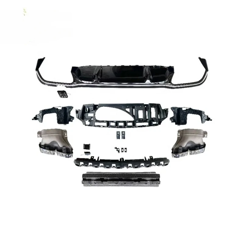 W213 New Upgrade E63S Amg Bumpers Car Parts Facelift for Mercedes Benz W213 Amg Front Bumper Diffuser Exhaust Pipes Bodykit