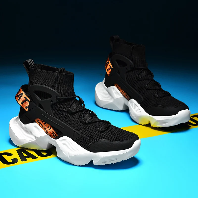 

Fashion Men's Sneakers High Street Luxury Shoes Men Sock-like Comfy Sports Shoes Breathable Lightweight All-match Walking Shoes