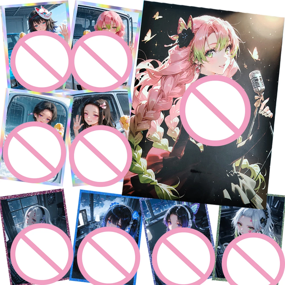 

Коллекционные карты с цветной бумагой «Убийца демонов», косплей, тема ангела, аниме, очаровательные и искушения, редкие скрытые карты, подарок для хобби