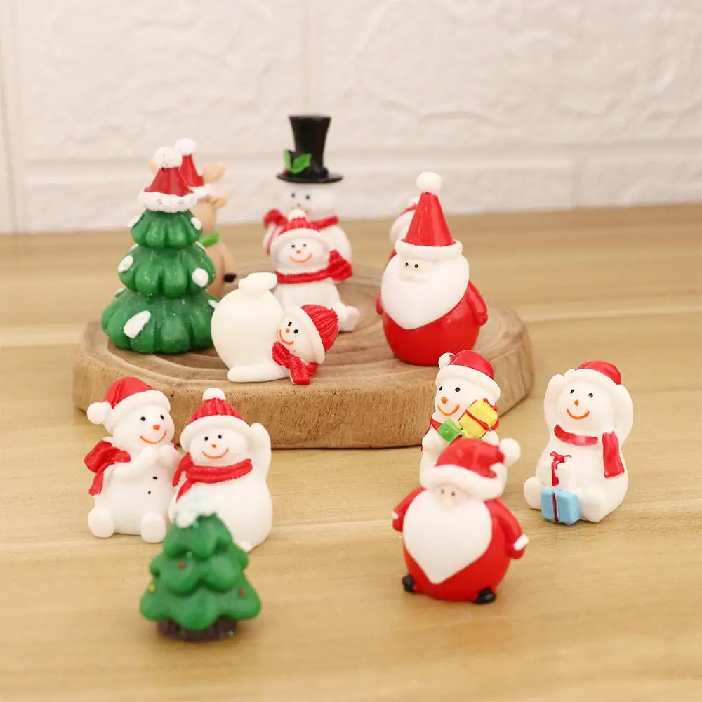 

Snow Scene Snowman Decoration Dollhouse Terrarium Figures Micro Landscape Christmas Miniature Ornaments Figurines