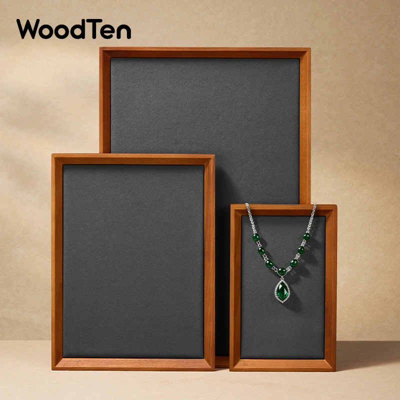 WoodTen Jewelry Tray Solid Wood Stackable Removable Detachable Necklace Earring Ring Bracelet Gifts for Women Jewelry Organizer