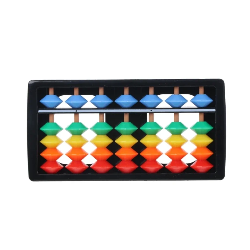 1pc Montessori Plastic Maths Abacus Arithmetic 7 Digits Soroban Calculating Tool With Colorful Beads Children's Educational Toys