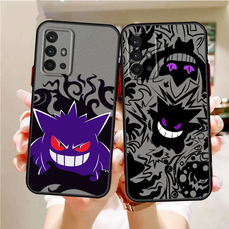 

P-Pokemones P-Pikachus Anime Frosted Translucent For Samsung A53 A52 A33 A32 A51 A71 A21S A13 A73 A50 A22 A12 5G Back