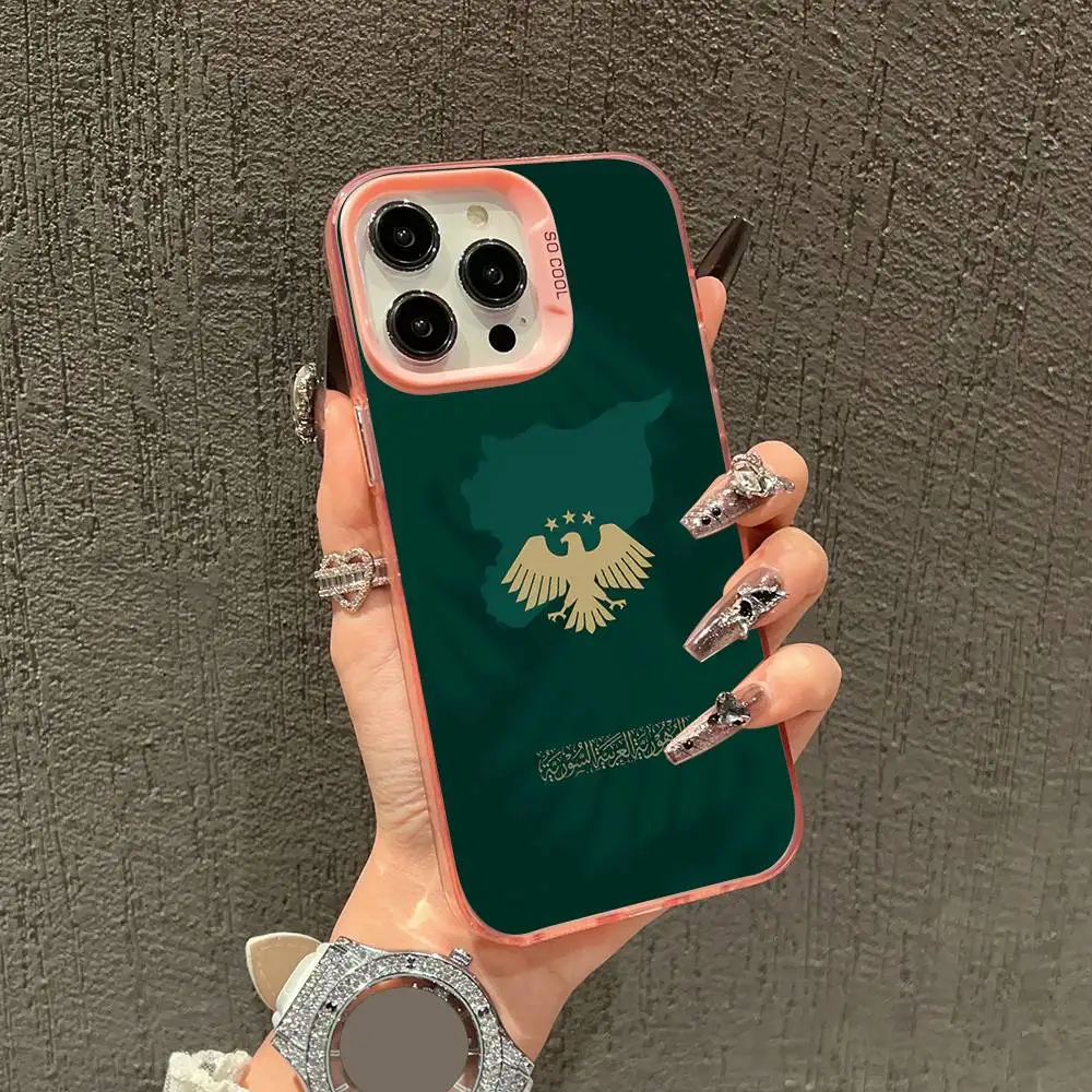 Phone Case For iPhone 17,16,15,14,13,12,Pro,Max,Plus,E,SE4,Air,Mini Colorful Syria Syrian Flag National Emblem Logo