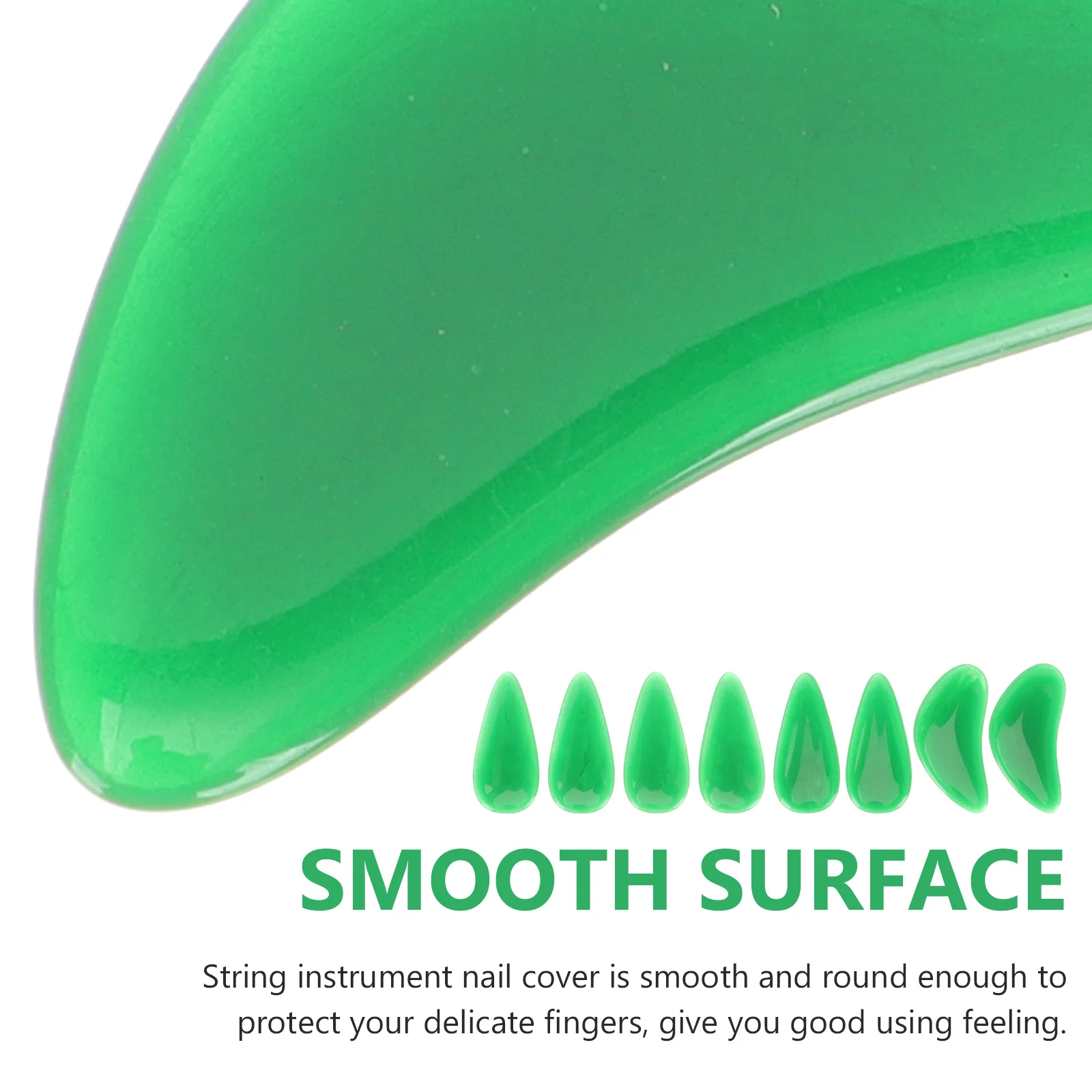 

8pcs Guzheng Nail Covers Smooth Round Design Ergonomic Fingertip Protectors For Adults Durable String Instrument Accessories