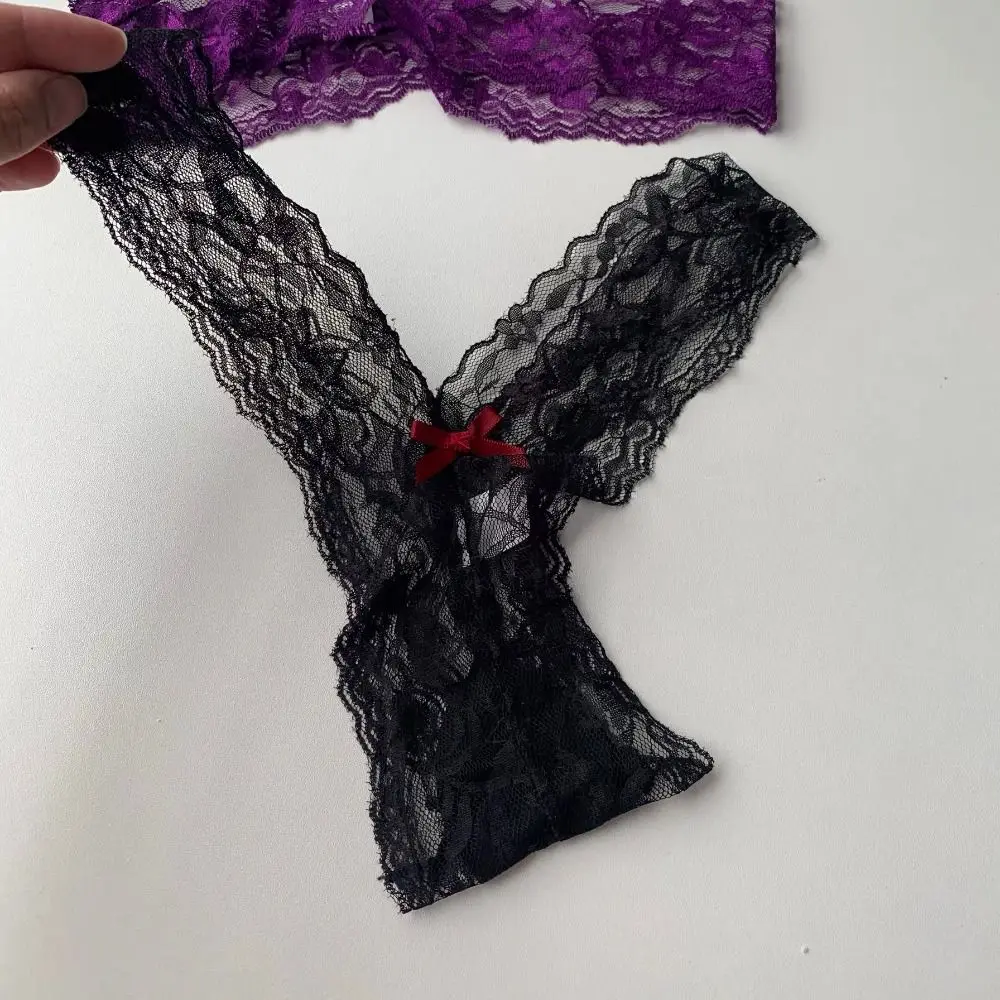 Intimates T Back Lace Panties Mesh Transparent Women Briefs Seamless Underwear Lingerie Alluring