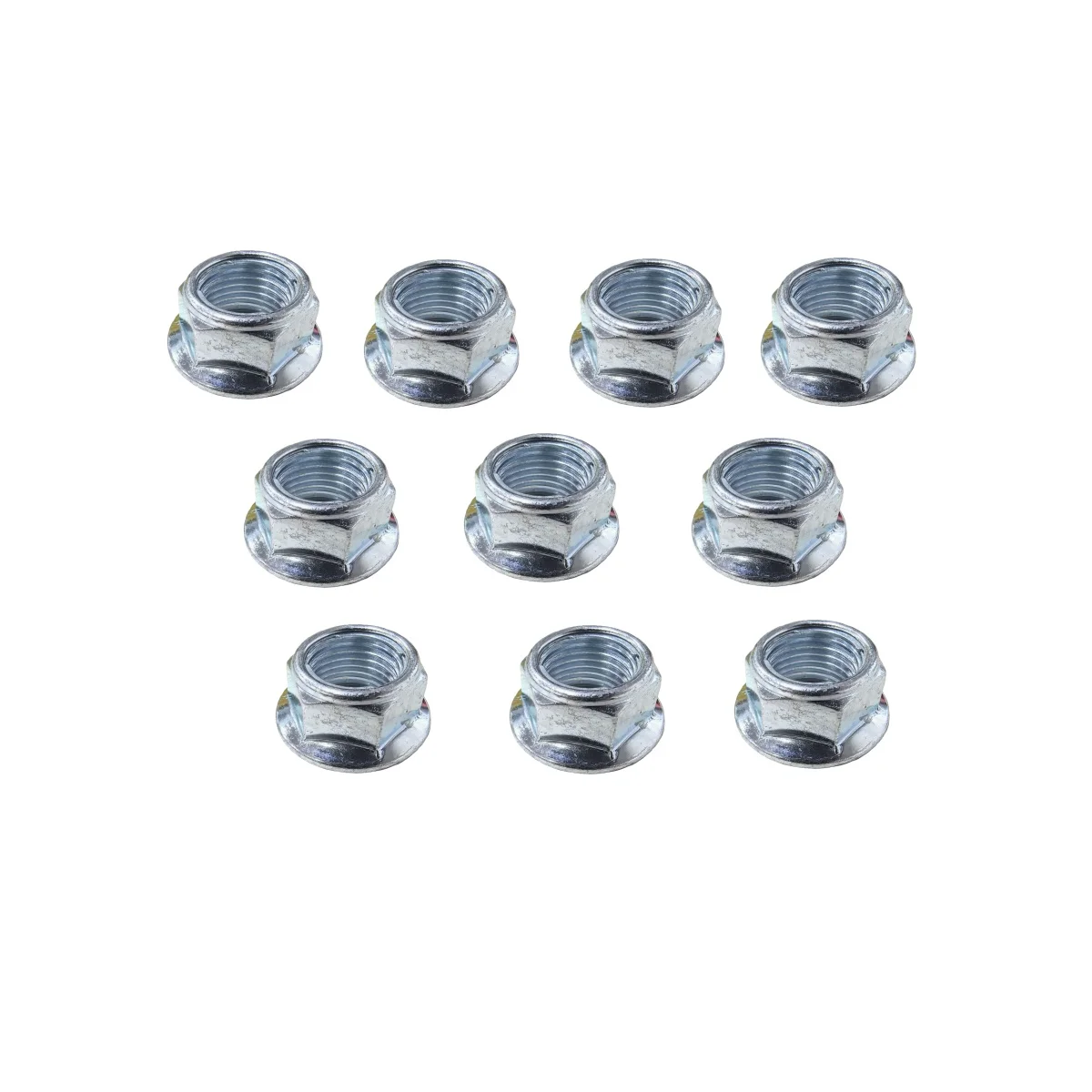 

10 pcs M10*1.25 Flange Metal Lock Nut