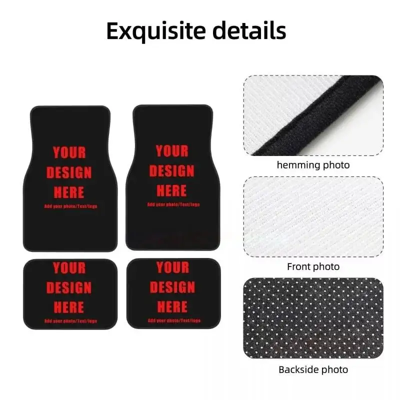 Universal Custom Car Interior Accessories Send Your Design To Customer Before Placing Order Auto Floor Mats Personalized Design - view 5