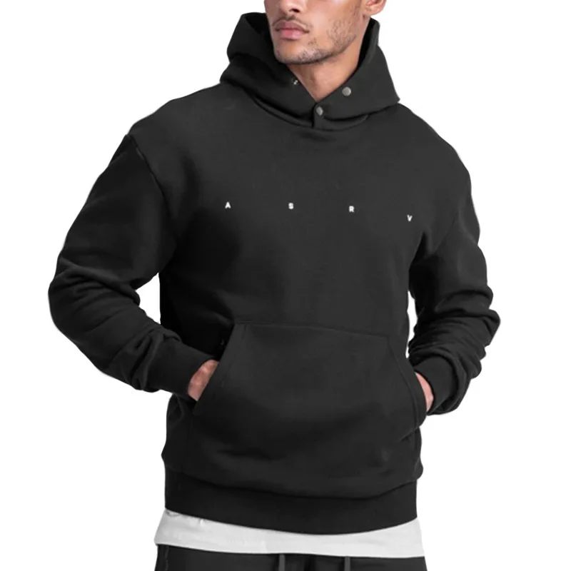 Gym Men's Oversized Fitness Pullover Bodybuilding Sweatshirt Multi-pocket Sportswear Workout Jacket Hoodie Casual Clothing