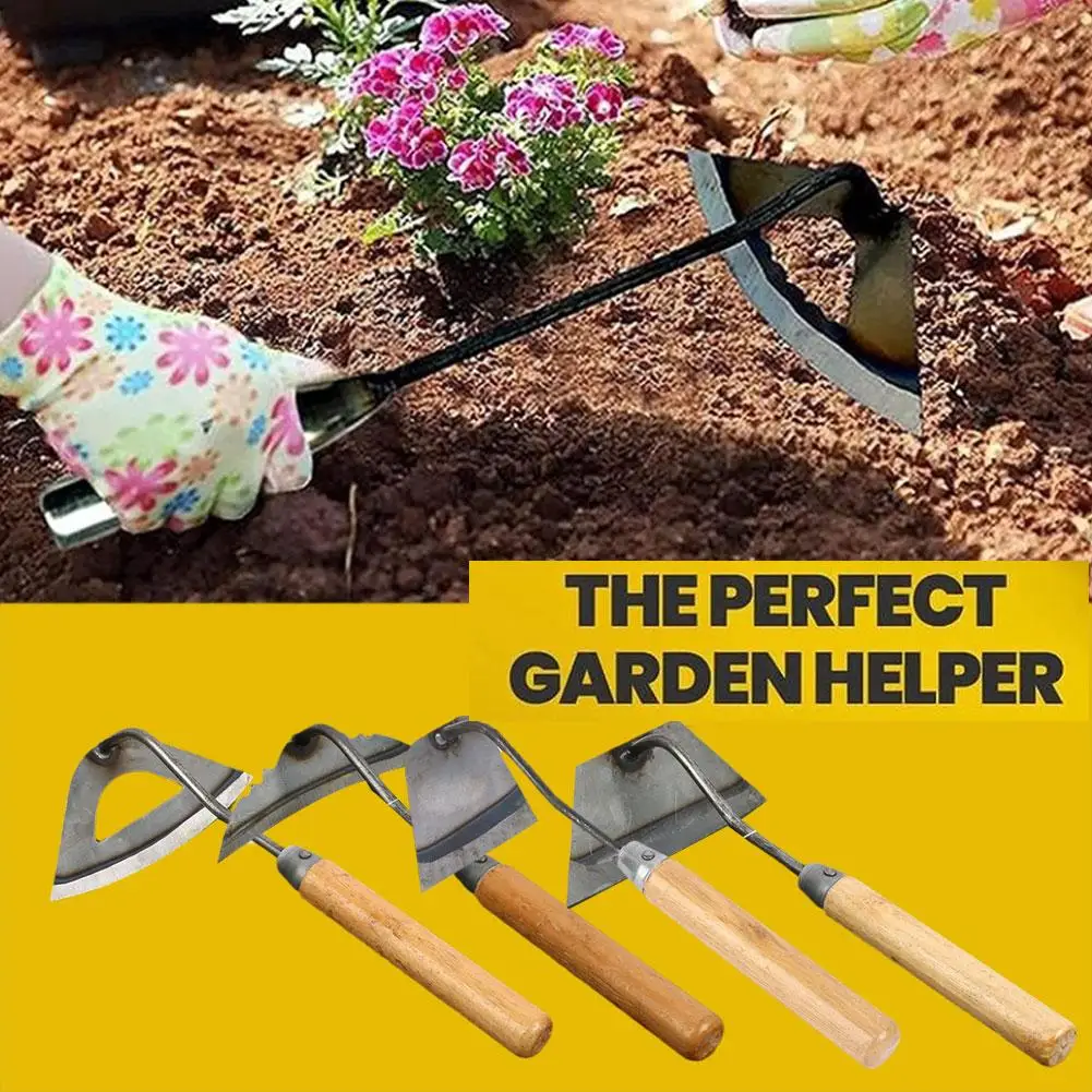Compact Steel Farm Hoe- Multi-Purpose Gardening Tool for Weeding/Soil Loosening, Durable High-Carbon Steel Construction