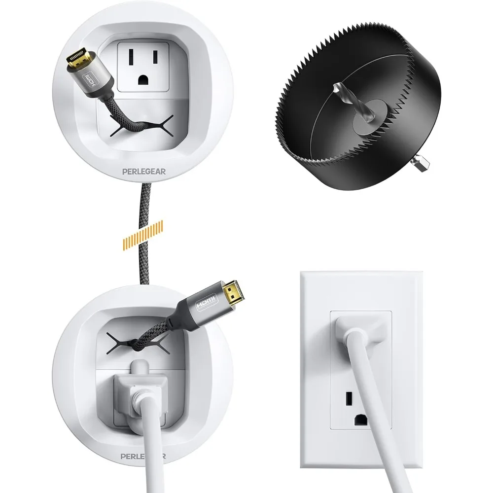 

in-Wall Cable Management Kit, TV Cord Hider for Wall Mounted TV and Speakers, Power and Low Voltage