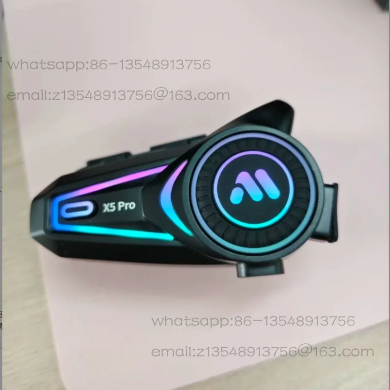 X5 waterproof noise reduction motorcycle helmet with bluetooth headset dual intercom wireless riding headset
